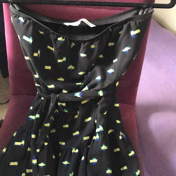 Strapless flouncy belted dress - Picture 1 of 7